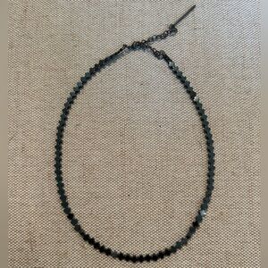 Metallic Chrome Cross Choker Necklace